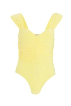 Yellow Ruched Bodysuit