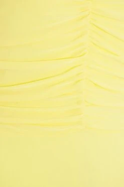 Yellow Ruched Bodysuit 13 Yellow Ruched Bodysuit -Chic Summer Shop 00100039268 ZS