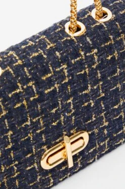 Navy Boucle Cross Body Bag -Chic Summer Shop 00100039303 ZS