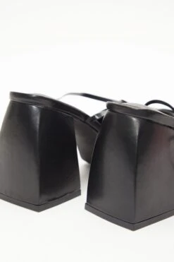 Black Lace Up Platform Heeled Sandal -Chic Summer Shop 00100039312 ZB