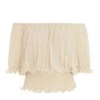 Stone Pleated Bardot Top -Chic Summer Shop 00100039365 ZM