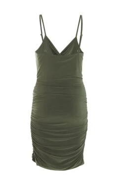 Khaki Knot Front Mini Dress 12 Khaki Knot Front Mini Dress -Chic Summer Shop 00100039469 ZB