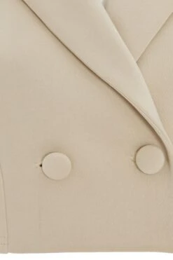 Stone Short Sleeve Cropped Blazer -Chic Summer Shop 00100039480 ZS