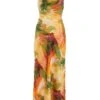 Petite Multicoloured Marble Print Midaxi Dress -Chic Summer Shop 00100039492 ZM
