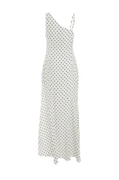 White Polka Dot Maxi Dress -Chic Summer Shop 00100039506 ZB