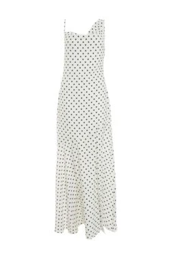 White Polka Dot Maxi Dress