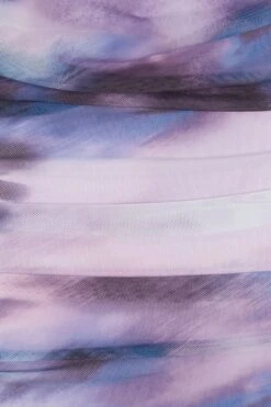 Purple Marble Print Mesh Mini Dress -Chic Summer Shop 00100039609 ZS