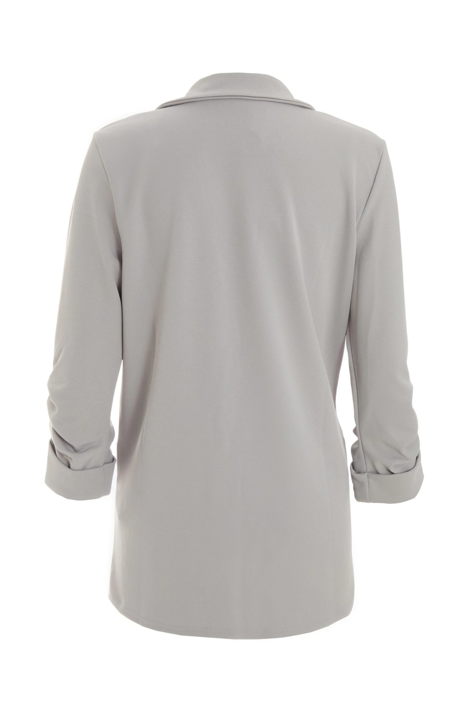 Grey Ruched Sleeve Blazer 7 Grey Ruched Sleeve Blazer - Image 5