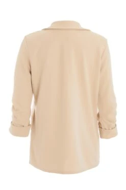 Petite Stone Ruched Sleeve Blazer 6 Petite Stone Ruched Sleeve Blazer -Chic Summer Shop 00100039751 ZB