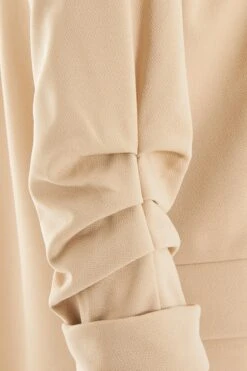 Petite Stone Ruched Sleeve Blazer 7 Petite Stone Ruched Sleeve Blazer -Chic Summer Shop 00100039751 ZS